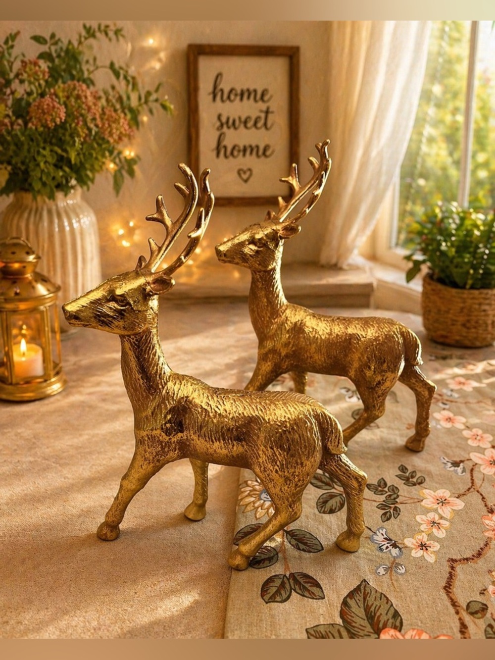 Target Gold Metallic Reindeer Holiday Figurines